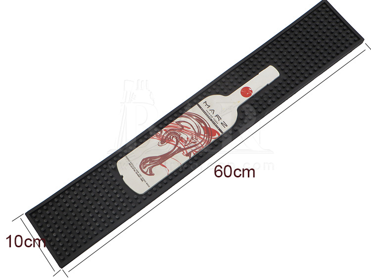 Bottle Shape Logo PVC Bar Runner