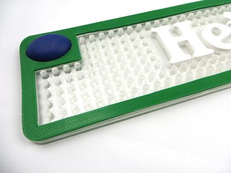 3d kabartmalı logosu baskılı led pvc bar mat 