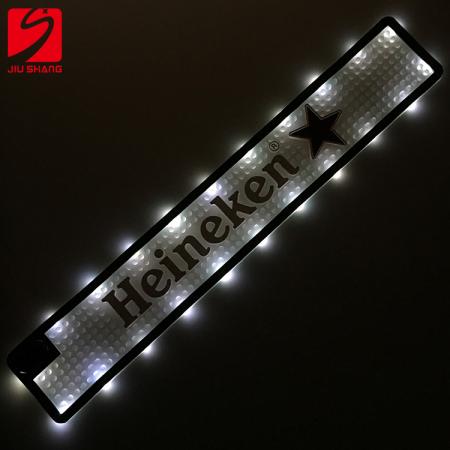 3d kabartmalı logosu baskılı led pvc bar mat 