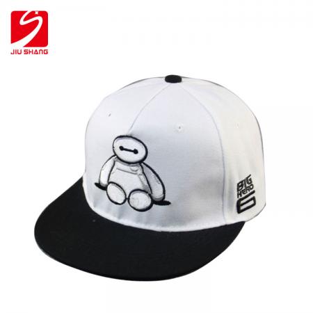 baymax logolu özel beyaz kanvas hip hop şapka 