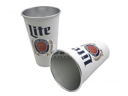 miller lite retro beyaz stadyum kupası açık cam bardak 